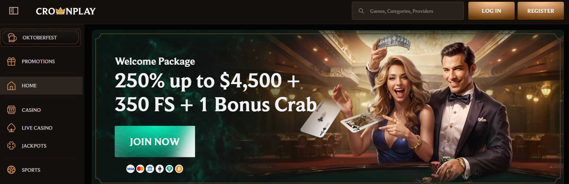 CrownPlay Casino Screenshot